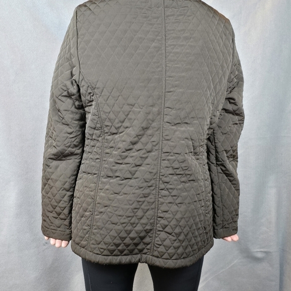 Calvin Klein, Quilted olive green jacket, size medium. - Picture 8 of 9